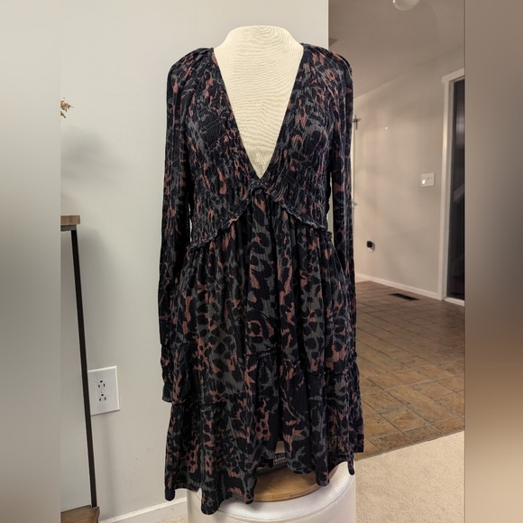 Free People Dark Romance Tunic Leopard Print - Picture 8 of 12